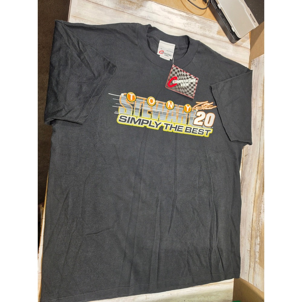 Vintage 2001 Tony Stewart NASCAR T-Shirt Mens XL Home Depot #20 Competitors View